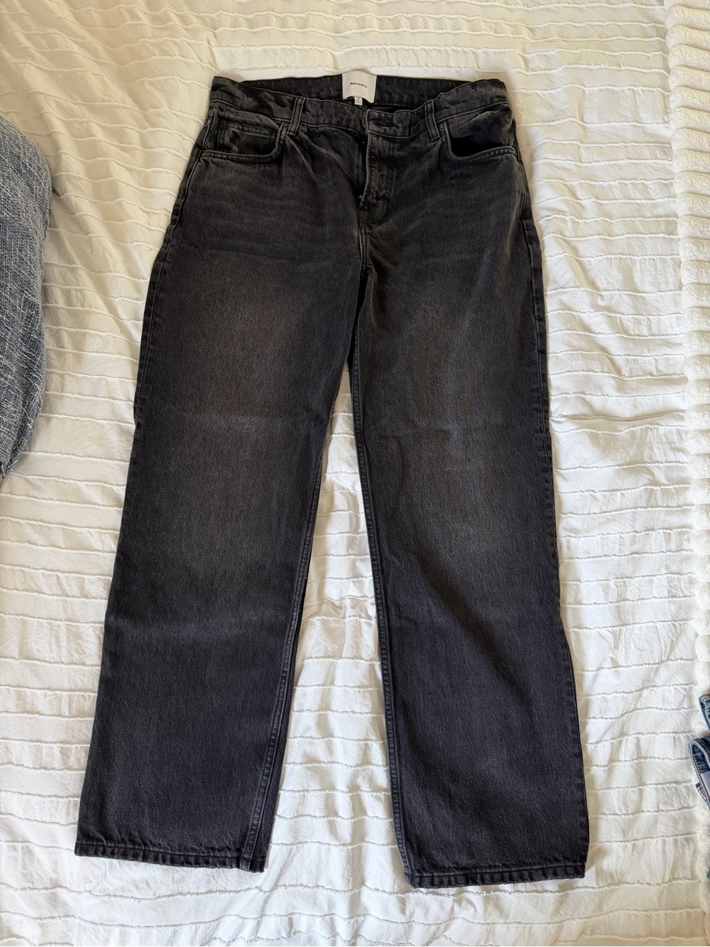 Reformation Black Low Rise Straight-Leg Women's Jeans